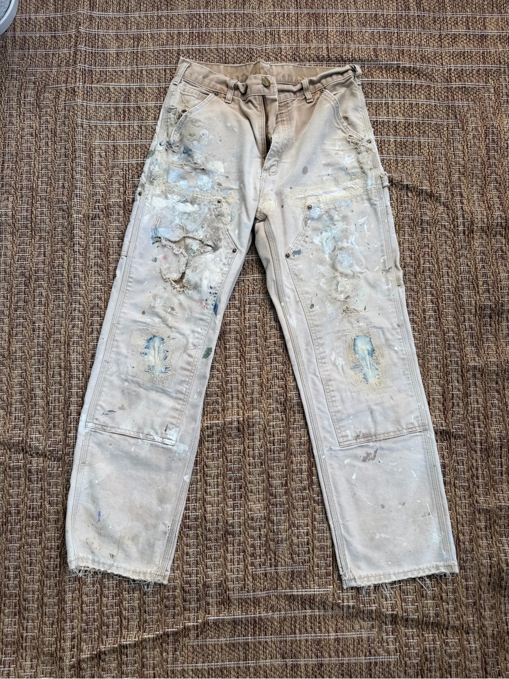 Carhartt Men's Painter-Style Straight Jeans in Beige